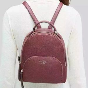 Cute Medium Jackson Backpack Cherrywood Burgundy Kate Spade Brand New